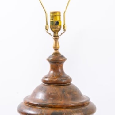 Neoclassical Style Carved Wood Urn Table Lamp