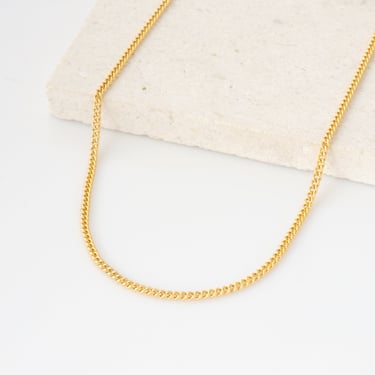 Curb Chain Necklace in 14K Gold Fill or Sterling Silver, Layering Chain, Everyday layering Chain, Chain For Charm Necklace, Water Resistant 