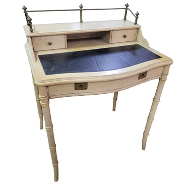 Small Faux Bamboo Leather top Desk 