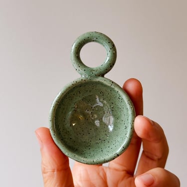 Mona Scoop in Sage Green // handmade ceramic tea coffee and spice scoop 