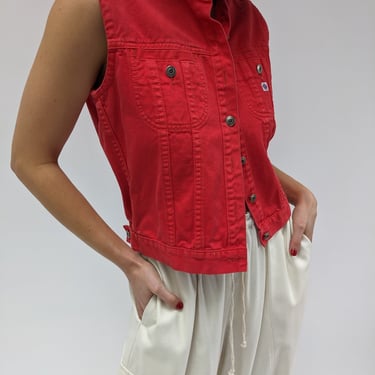 Vintage Cherry Red Vest