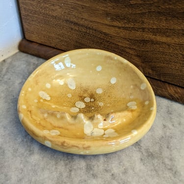 Yellow Ceramic Ashtray 