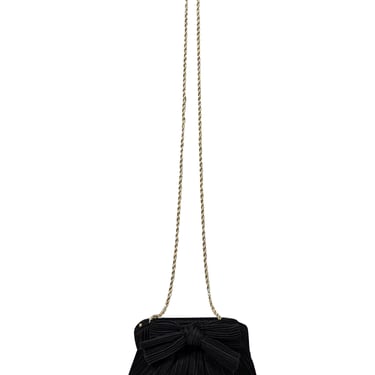 Loeffler Randall - Black Ribbed Bow Front Mini Bag