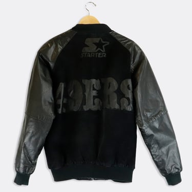 Vintage Starter NFL San Francisco 49ers Leather Jacket Sz L