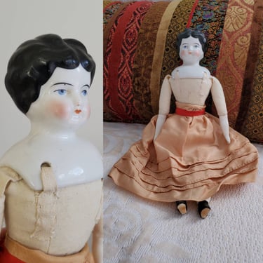 Antique China Head Lowbrow Doll - Antique German Dolls - Collectible Dolls 11