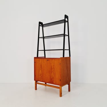 Free standing vintage bookshelf system/ book case teak by Bengt Ruda, 1960s 