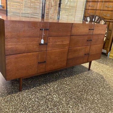 Mid century cherry wood dresser. 60” x 18” x 30”