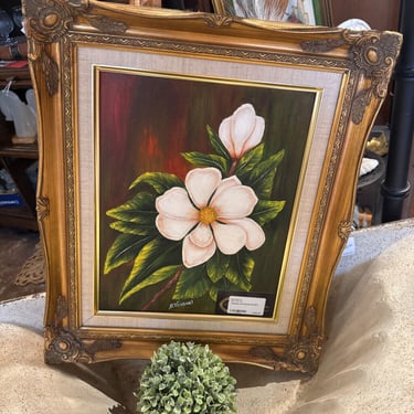 Magnolia Oil Painting 16.5x19.5