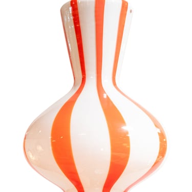 Circa 1950s Murano Hanging Glass In Orange and White