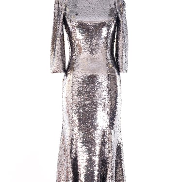 Dolce and Gabbana Silver and Gold Sequin Dress