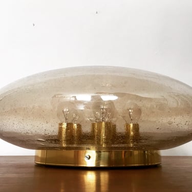 Stunningly large Mid-Century Modern bubble glass mushroom wall or ceiling lamp | 1970s 