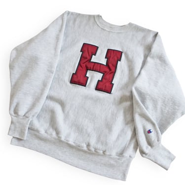 90s Harvard sweatshirt / Reverse Weave / 1990s Harvard Champion Reverse Weave heather grey sweatshirt Large 