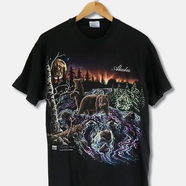 Vintage 1993 Alaska Grizzly Bears Colour River T Shirt Sz M