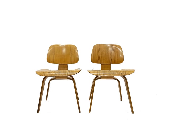 Pair of Vintage LCW Lounge Chairs by Ray and Charles Eames for Herman Miller 