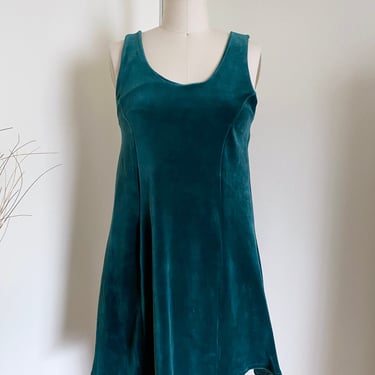 Vintage 90's Velour Dress, Tennis Style, S 