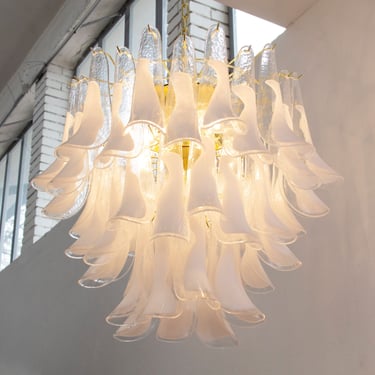 Petali suspension lamp Ø75 cm Made in Italy, Murano glass, vintage style chandelier 