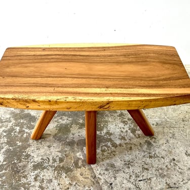 Vintage 1950s Mid Century Modern Koa Wood Side Table 