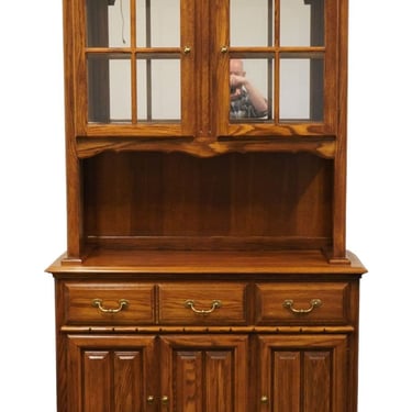 COCHRANE FURNITURE Glen Oak Collection Country French 44" Buffet w. Lighted Display China Cabinet 6641 6642 