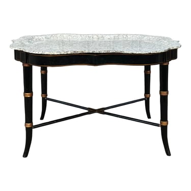Maitland Smith Black Lacquer Tray Top Coffee Table 