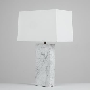 Marble Table Lamp in the Style of T.H. Robsjohn-Gibbings 