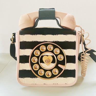 Betsey Johnson Telephone Crossbody Purse / Novelty Bags / Phone Purse / kitsch Purse 