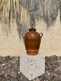 Antique Large Brown Ceramic Table Lamp