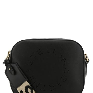 Stella Mccartney Woman Black Alter Mat Mini Stella Logo Crossbody Bag