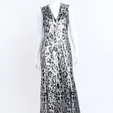 2016 Resort Collection Snow Leopard Sequin Gown