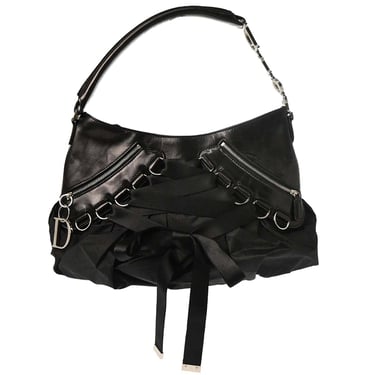 Christian Dior Black Corset Ballet Shoulder Bag