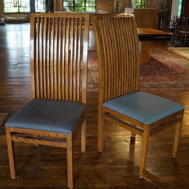 Frank Lloyd Wright Style High Back Dining Chairs