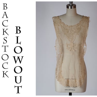 4 Day Backstock SALE - Size Small - Sheer Net Tabard Overblouse with Soutache - Item #54 
