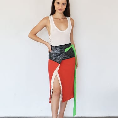 slim fit dress slacks Y2K Chainmail Top in Green Iridescent
