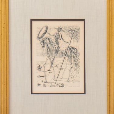 Salvador Dali "Don Quixote" Engraving