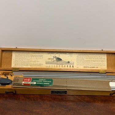 K & E Leroy Scriber Stand Lettering Set Keuffel and Esser Co. Drafting