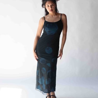 1990s Blue Rose Print Dress | Moschino Cheap & Chic 