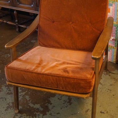 MCM Burgundy Velvet Chair