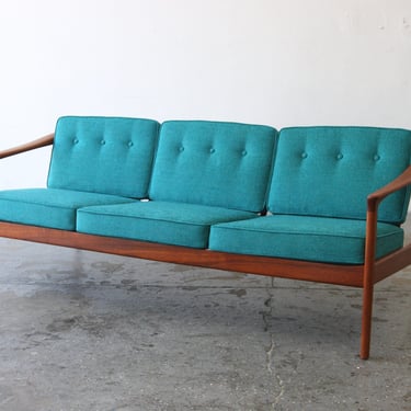 Danish Mid Century Modern Teak Sofa by Folke Ohlsson for Dux Model 72-S 