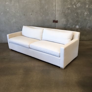 Restoration Hardware Maddox Slim Arm Sofa in Textured Linen Weave