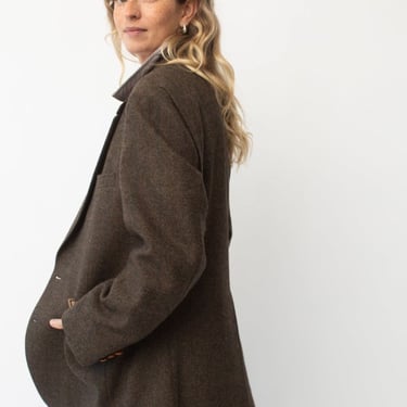 Brown Herringbone Blazer