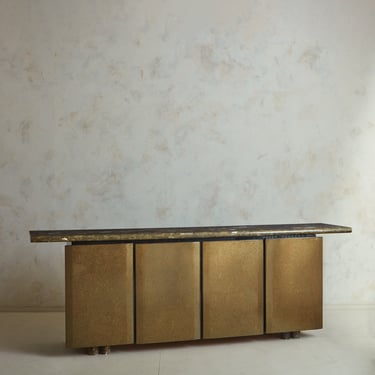Green Quartz Top Credenza by Giotto Stoppino for Acerbis