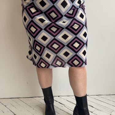 Vintage - Patterned Bias Skirt (XL/1X)