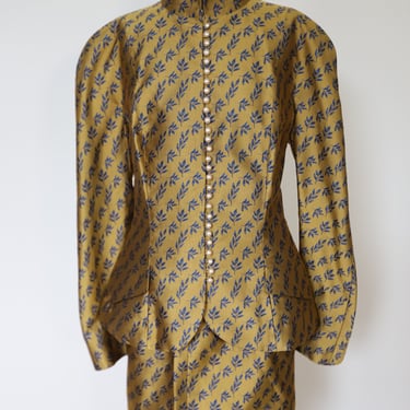 90s/Y2K Christian Dior by John Galliano Metallic Leaf Suit