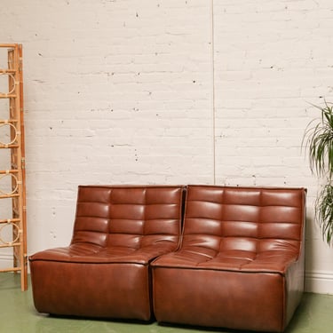 2 Piece Juno in Recycled Leather Loveseat