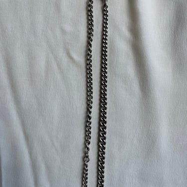 1900S english watch chain necklace, with antique closures N058 20”