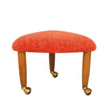 Trifecta Upholstered Stool On Ball Castors by Adrian Pearsall for Craft Associates