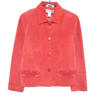 1990s Red Suede Jacket