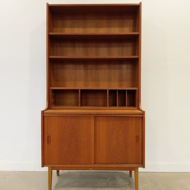 Vintage Danish Modern Teak Dresser / Bookshelf / Secretary Desk 