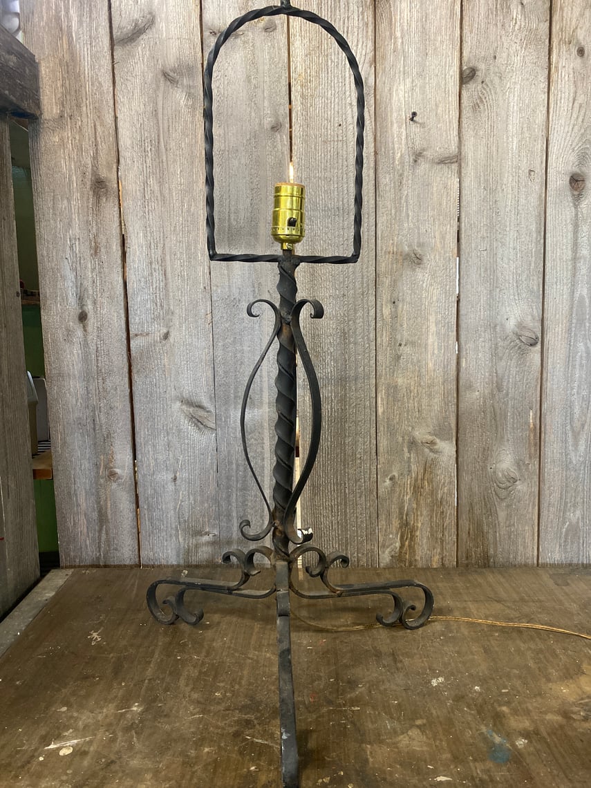Cool Wrought Iron Lamp Base | Earthwise Architectual Salvage (Tacoma ...