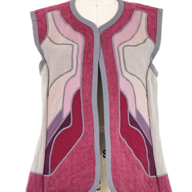 1970s Patchwork Applique Vest