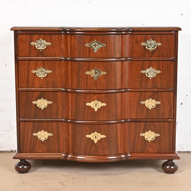 Baker Furniture William &#038; Mary Walnut Chest of Drawers, Newly Refinished